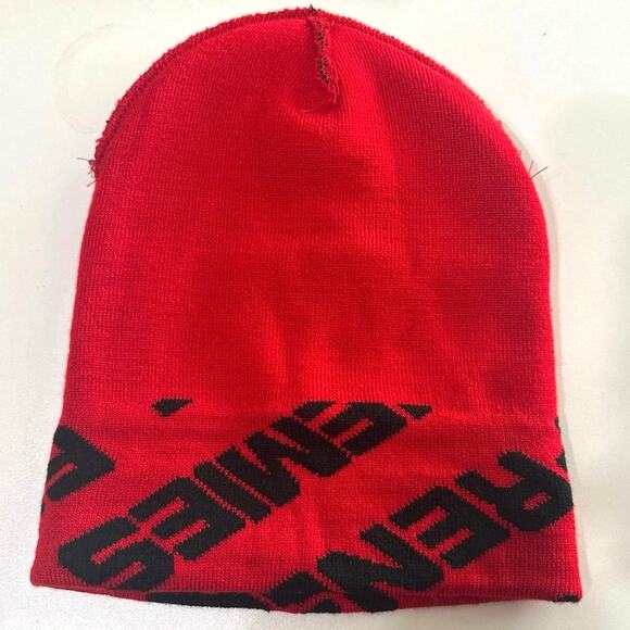 Red beanie hat with black letters Frenemies all over the hat. No tags dbl layer - Picture 3 of 7
